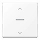 JUNG HOME BT LS 17101 P WWM - przycisk 1-krotny, ze strzałkami, with lens, Duroplasty lakierowane, Seria LS, biały mat