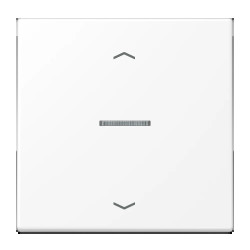 JUNG HOME BT LS 17101 P WWM - przycisk 1-krotny, ze strzałkami, with lens, Duroplasty lakierowane, Seria LS, biały mat