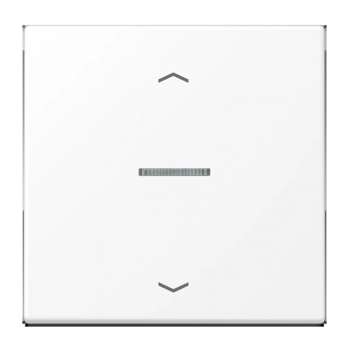 JUNG HOME BT LS 17101 P WWM - przycisk 1-krotny, ze strzałkami, with lens, Duroplasty lakierowane, Seria LS, biały mat