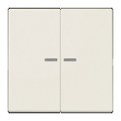 JUNG HOME BT LS 17102 - przycisk 2-krotny, with lens, Duroplasty, Seria LS, kremowy
