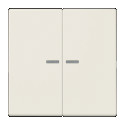 JUNG HOME BT LS 17102 - przycisk 2-krotny, with lens, Duroplasty, Seria LS, kremowy