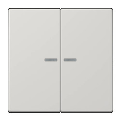 JUNG HOME BT LS 17102 LG - przycisk 2-krotny, with lens, Duroplasty, Seria LS, jasno szary