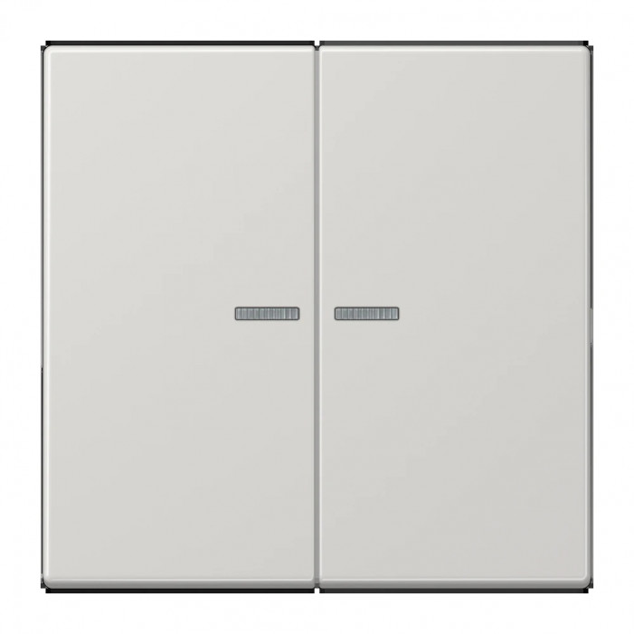 JUNG HOME BT LS 17102 LG - przycisk 2-krotny, with lens, Duroplasty, Seria LS, jasno szary