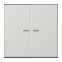 JUNG HOME BT LS 17102 LG - przycisk 2-krotny, with lens, Duroplasty, Seria LS, jasno szary
