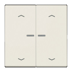 JUNG HOME BT LS 17102 P - przycisk 2-krotny, ze strzałkami, with lens, Duroplasty, Seria LS, kremowy