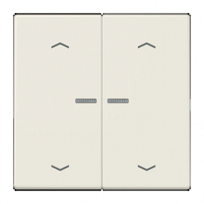 JUNG HOME BT LS 17102 P - przycisk 2-krotny, ze strzałkami, with lens, Duroplasty, Seria LS, kremowy