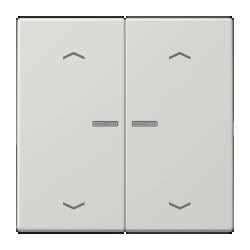 JUNG HOME BT LS 17102 P LG - przycisk 2-krotny, ze strzałkami, with lens, Duroplasty, Seria LS, jasno szary