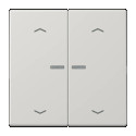 JUNG HOME BT LS 17102 P LG - przycisk 2-krotny, ze strzałkami, with lens, Duroplasty, Seria LS, jasno szary