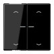 JUNG HOME BT LS 17102 P SW - przycisk 2-krotny, ze strzałkami, with lens, Duroplasty, Seria LS, czarny