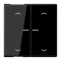 JUNG HOME BT LS 17102 P SW - przycisk 2-krotny, ze strzałkami, with lens, Duroplasty, Seria LS, czarny