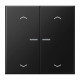 JUNG HOME BT LS 17102 P SWM - przycisk 2-krotny, ze strzałkami, with lens, Duroplasty lakierowane, Seria LS, czarny mat