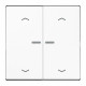 JUNG HOME BT LS 17102 P WW - przycisk 2-krotny, ze strzałkami, with lens, Duroplasty, Seria LS, biały