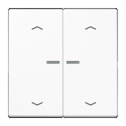JUNG HOME BT LS 17102 P WW - przycisk 2-krotny, ze strzałkami, with lens, Duroplasty, Seria LS, biały