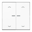 JUNG HOME BT LS 17102 P WW - przycisk 2-krotny, ze strzałkami, with lens, Duroplasty, Seria LS, biały