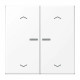 JUNG HOME BT LS 17102 P WWM - przycisk 2-krotny, ze strzałkami, with lens, Duroplasty lakierowane, Seria LS, biały mat