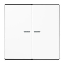JUNG HOME BT LS 17102 WW - przycisk 2-krotny, with lens, Duroplasty, Seria LS, biały