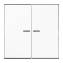 JUNG HOME BT LS 17102 WW - przycisk 2-krotny, with lens, Duroplasty, Seria LS, biały