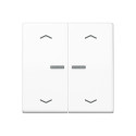 JUNG HOME BT A 17102 P WW - przycisk 2-krotny, ze strzałkami, with lens, Duroplasty, Seria A, biały