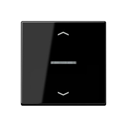 JUNG HOME BT A 17101 P SW - przycisk 1-krotny, ze strzałkami, with lens, Duroplasty, Seria A, czarny