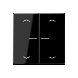 JUNG HOME BT A 17102 P SW - przycisk 2-krotny, ze strzałkami, with lens, Duroplasty, Seria A, czarny
