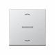 JUNG HOME BT A 17101 P AL - przycisk 1-krotny, ze strzałkami, with lens, Duroplasty lakierowane, Seria A, aluminiowy