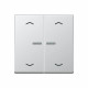 JUNG HOME BT A 17102 P AL - przycisk 2-krotny, ze strzałkami, with lens, Duroplasty lakierowane, Seria A, aluminiowy