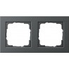Ramka podwójna Gira E2 antracytowy  GIRA E2