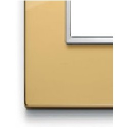 Ramka ozdobna 8(4+4)M aluminium polished gold VIMAR EIKON EVO