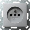 Gniazdo z bolcem i zabezp. alu 16A System 55 GIRA
